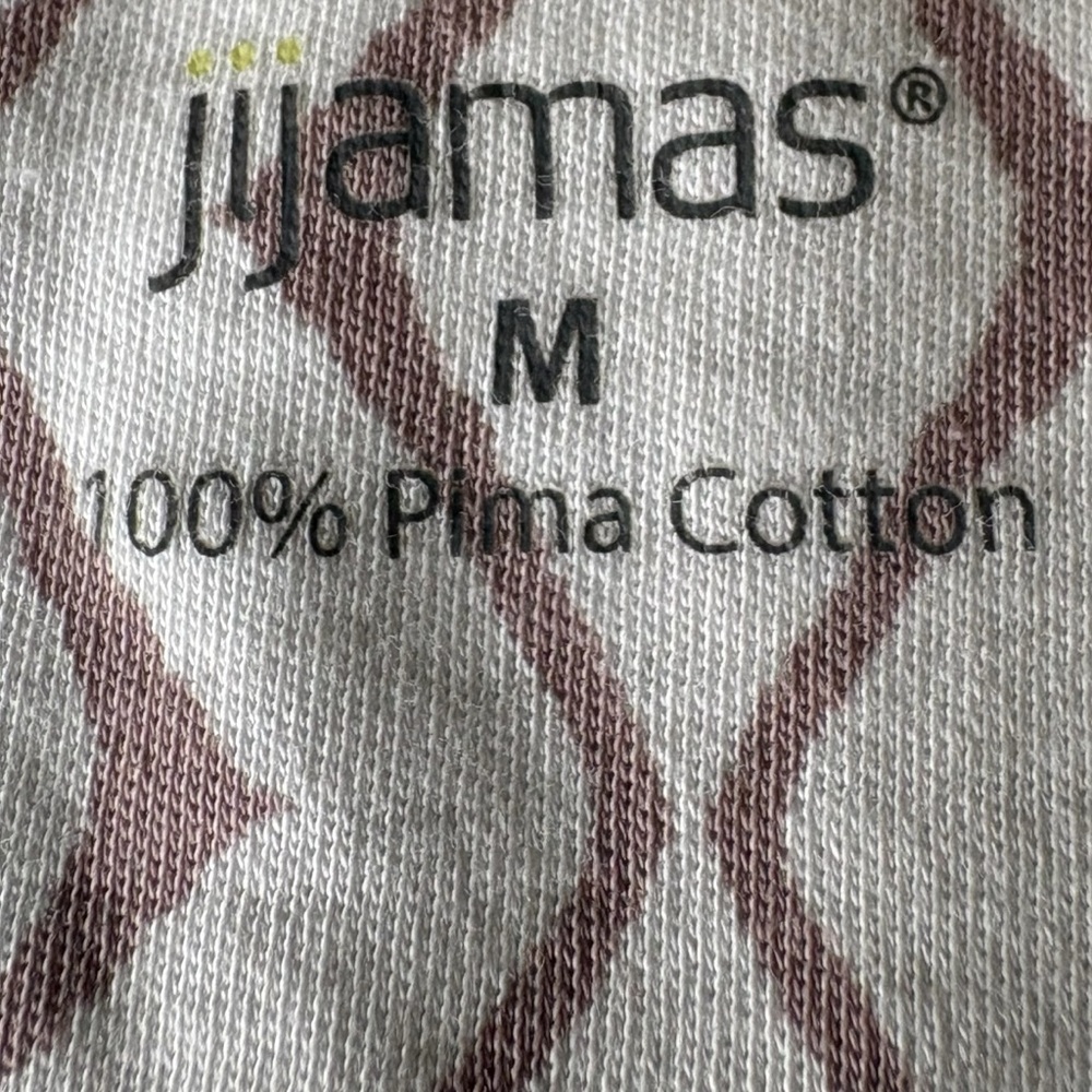 Jijamas Pima Cotton Pajama Set | Women’s Medium | Ethereal | Geometric Capris - Picture 4 of 6